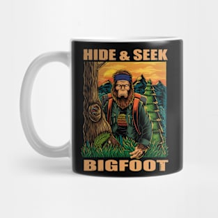 Bigfoot hide and seek hiking Mug